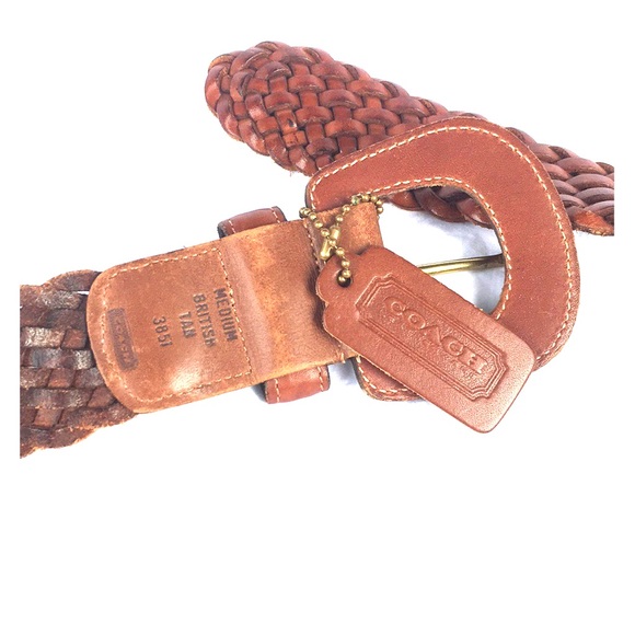 Vintage Coach Braided Leather Belt Medium - Picture 2 of 3